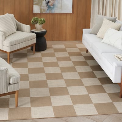 Nourison Washable Modern Jute Indoor Geometric Area Rug