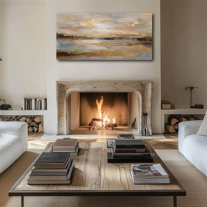 Abstract Wall Art Poster Prints Gold Art Pictures