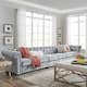 Option 6 Seat Sofa - Grey Velvet