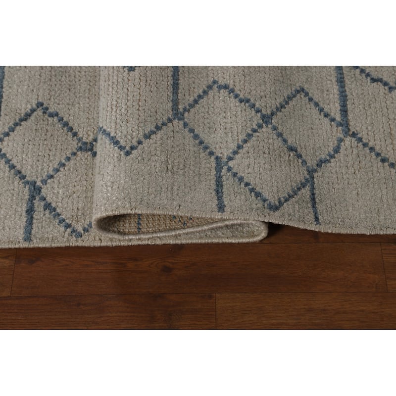 Contemporary Moroccan Oriental Area Rug Handmade Wool Carpet - 5'0" x 7'11"