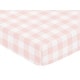 preview thumbnail 3 of 4, Pink Buffalo Plaid Check Collection Girl Fitted Crib Sheet - Blush and White Shabby Chic Woodland Rustic Country Farmhouse