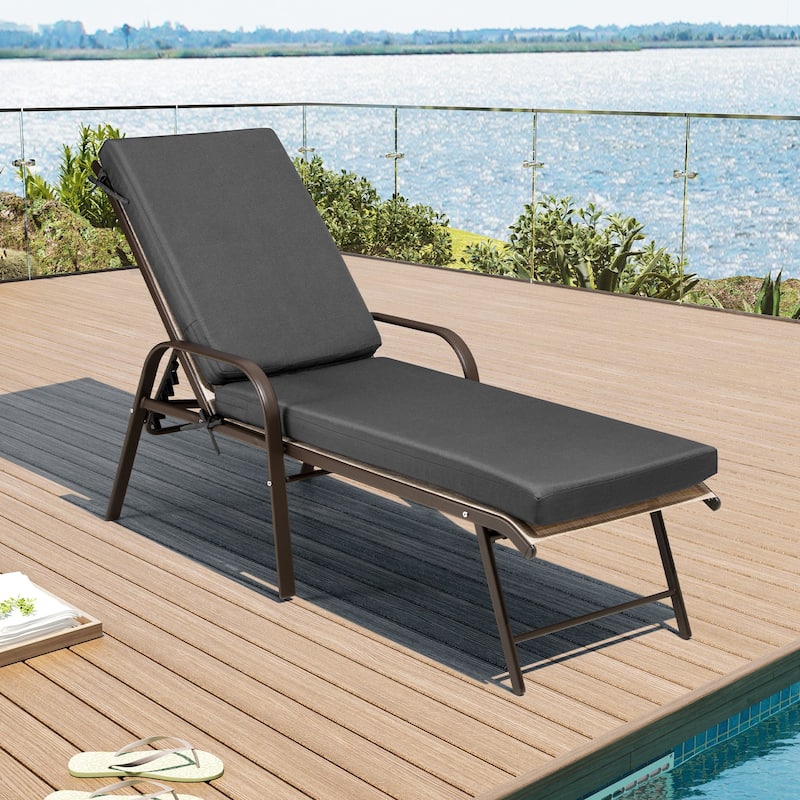 Pellebant Outdoor Patio Chaise Lounge Cushion