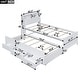 preview thumbnail 6 of 12, Twin Size Solid Pine Wood Platform Kids Bed Frame with LED Storage Headboard, Twin Size Trundle, 3-Drawers and Shelves, White