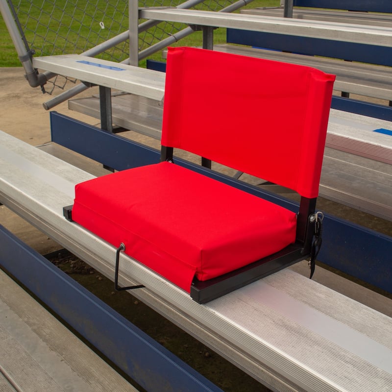 Outdoor Leisure Products 18" Folding Stadium chair in red