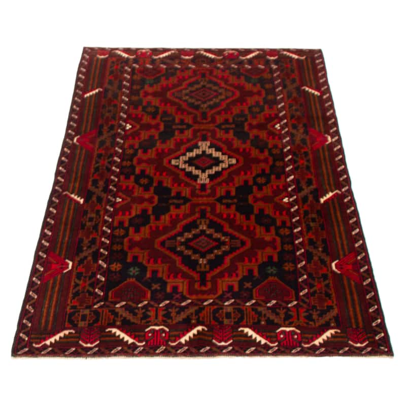 Teimani Red Rug 3'7" x 6'0" - 3'7 x 6'0