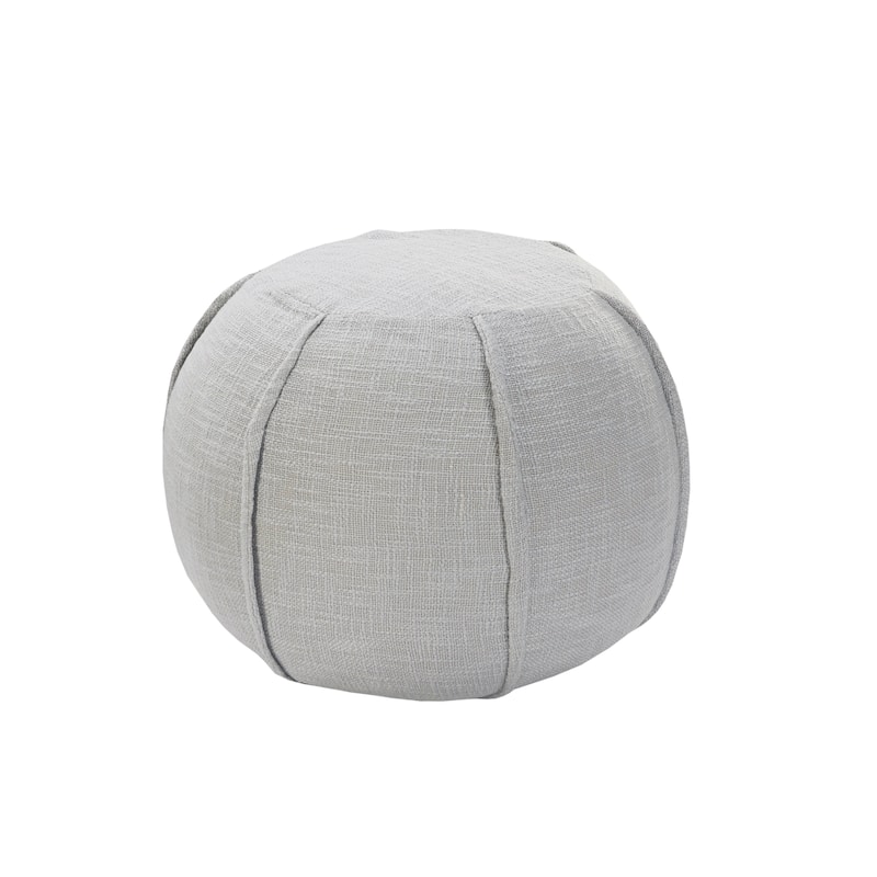 Sevita Handcrafted Solid Gray Pleated Pouf