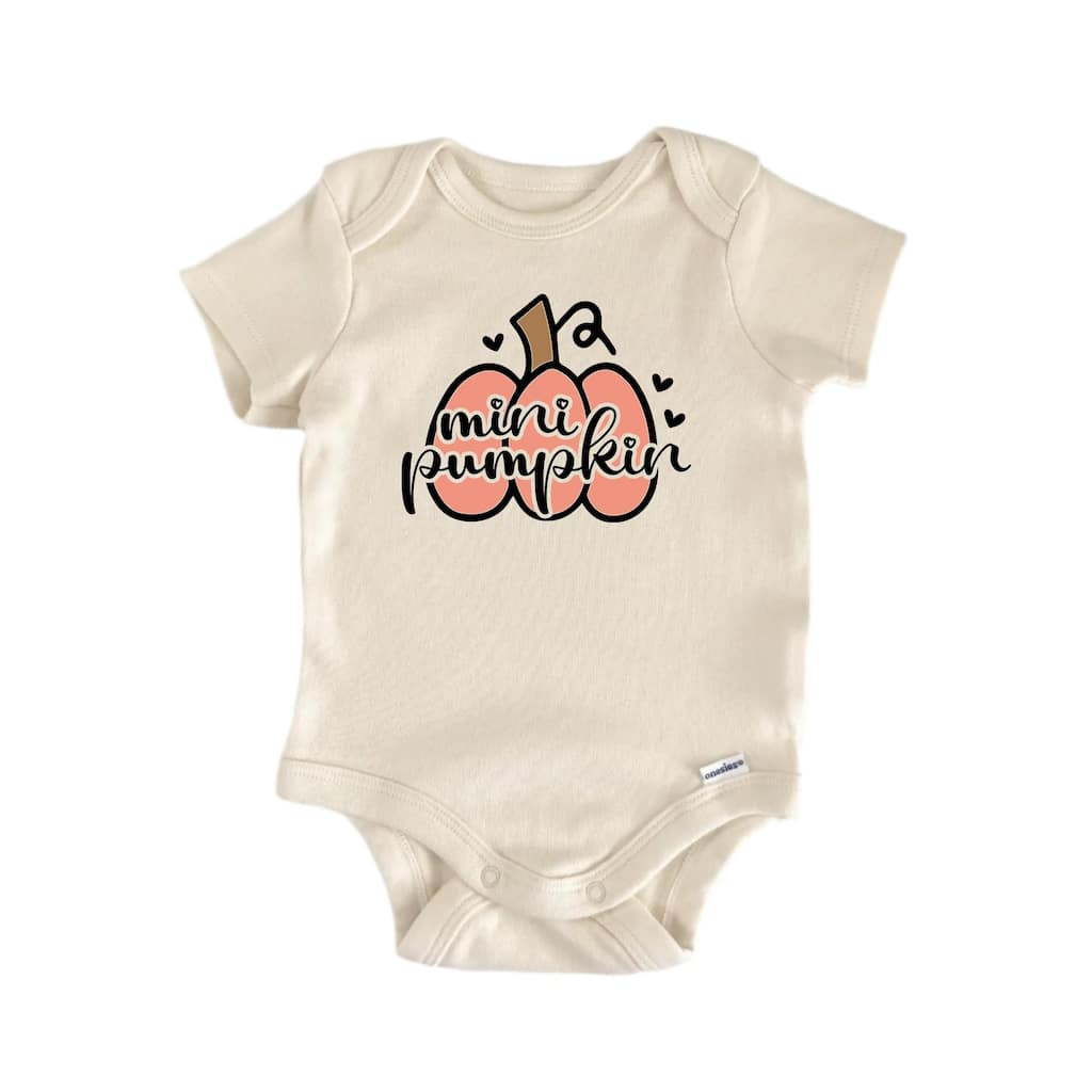 Mini Pumpkin Fall 2 - Baby Boy Girl Clothes Bodysuit Funny Cute