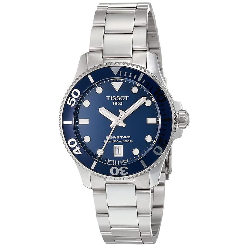 Tissot Women's Seastar Blue Dial Watch - T1202101104100 - 6 (36)