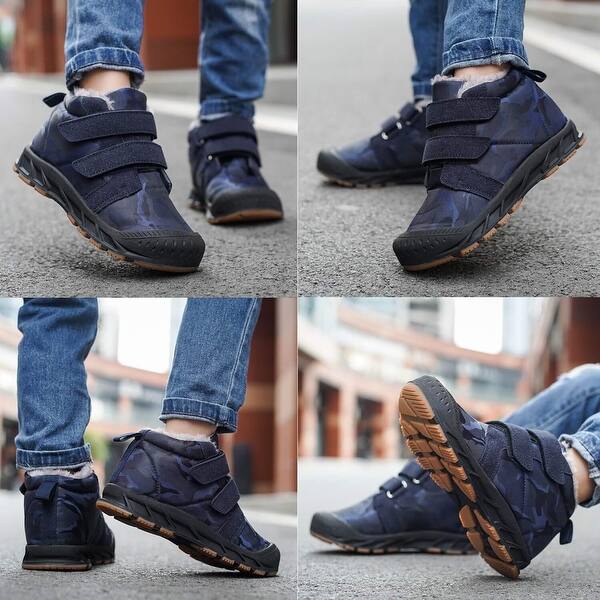 Shop Itapo Kid S Winter Snow Boots Anti Slip Ankle Boots Shoes With Fur Lining 12 Free Shipping On Orders Over 45 Overstock 30770730