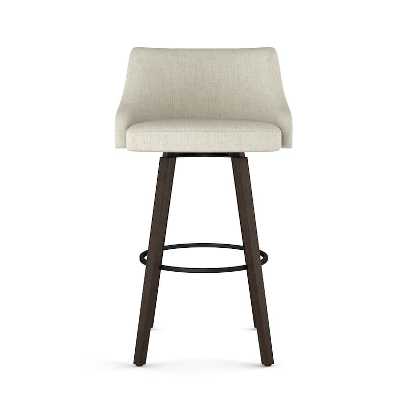 Amisco Ramon Swivel Counter and Bar Stool with Solid Wood Legs