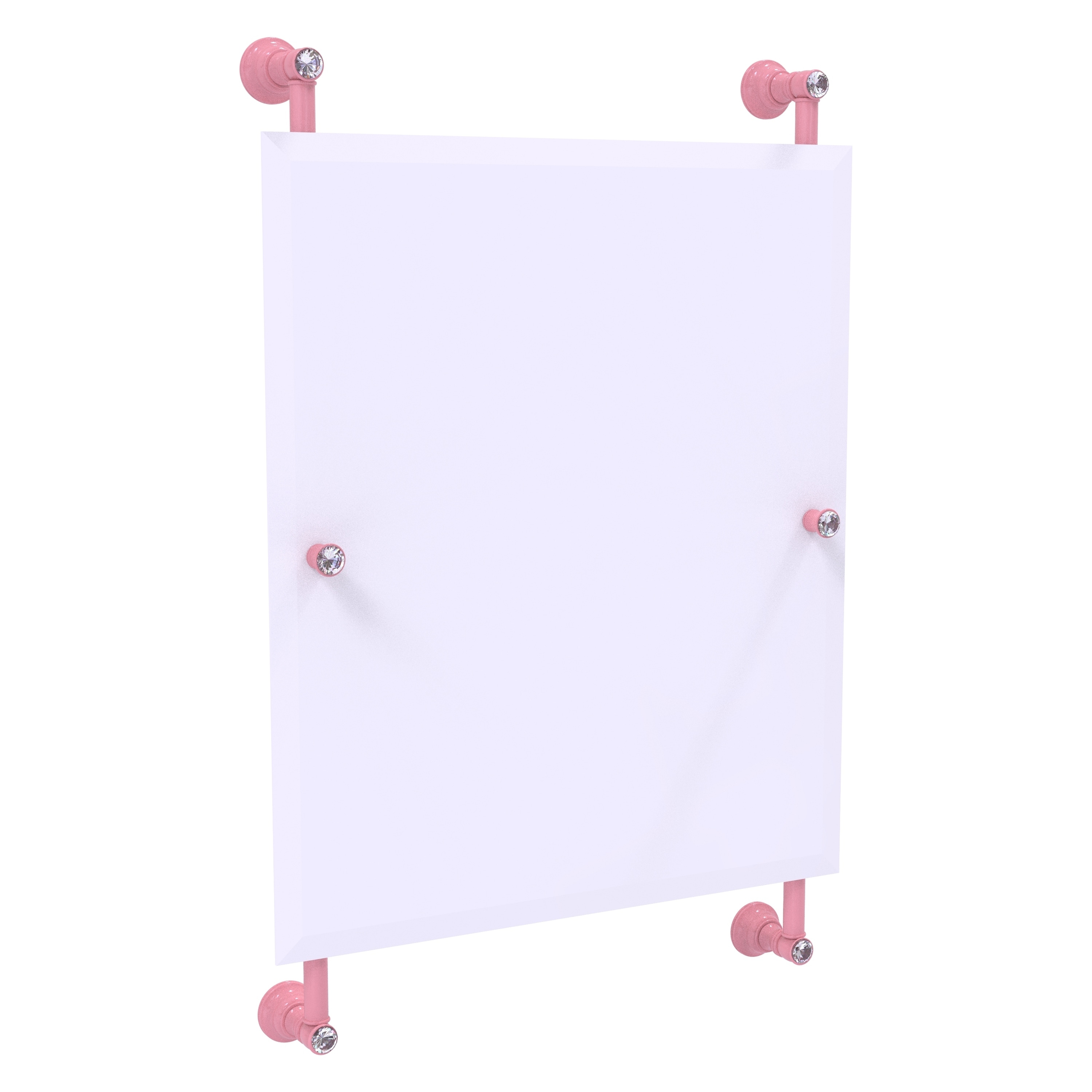 Allied Brass Carolina Crystal Collection Rectangular Frameless Rail Mounted Mirror