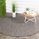 preview thumbnail 26 of 177, SAFAVIEH Courtyard Jonell Indoor/ Outdoor Patio Backyard Rug 4' Round - Black/Beige