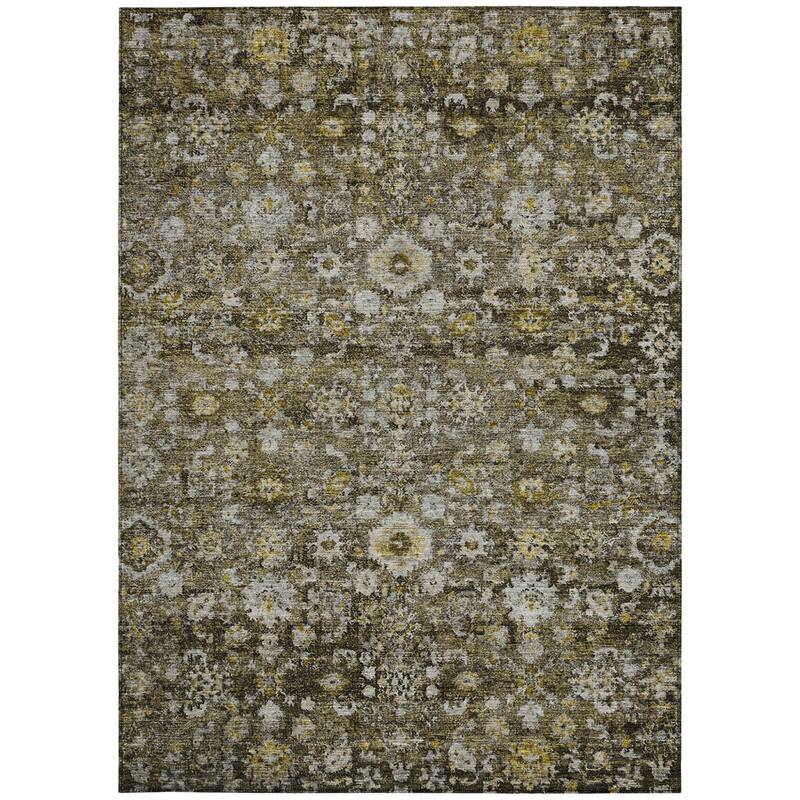 HomeRoots Oriental Traditional Rectangle Outdoor Rug