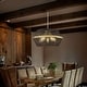 preview thumbnail 2 of 14, Handmade Hemp Rope Chandelier 5-Light Ceiling Hanging Light Black