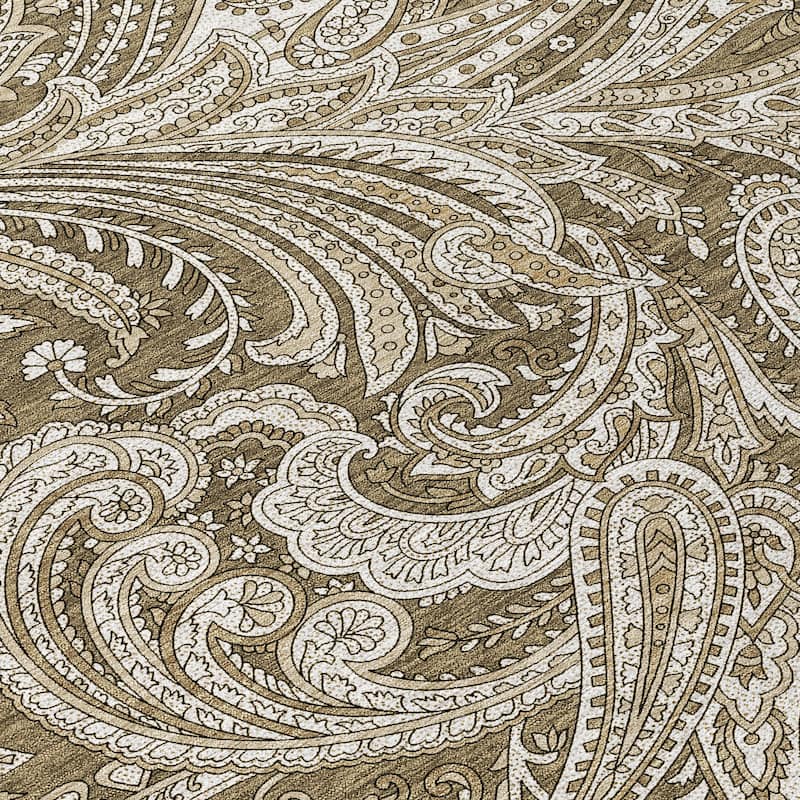 Machine Washable Indoor/ Outdoor Chantille Traditional Paisley Rug