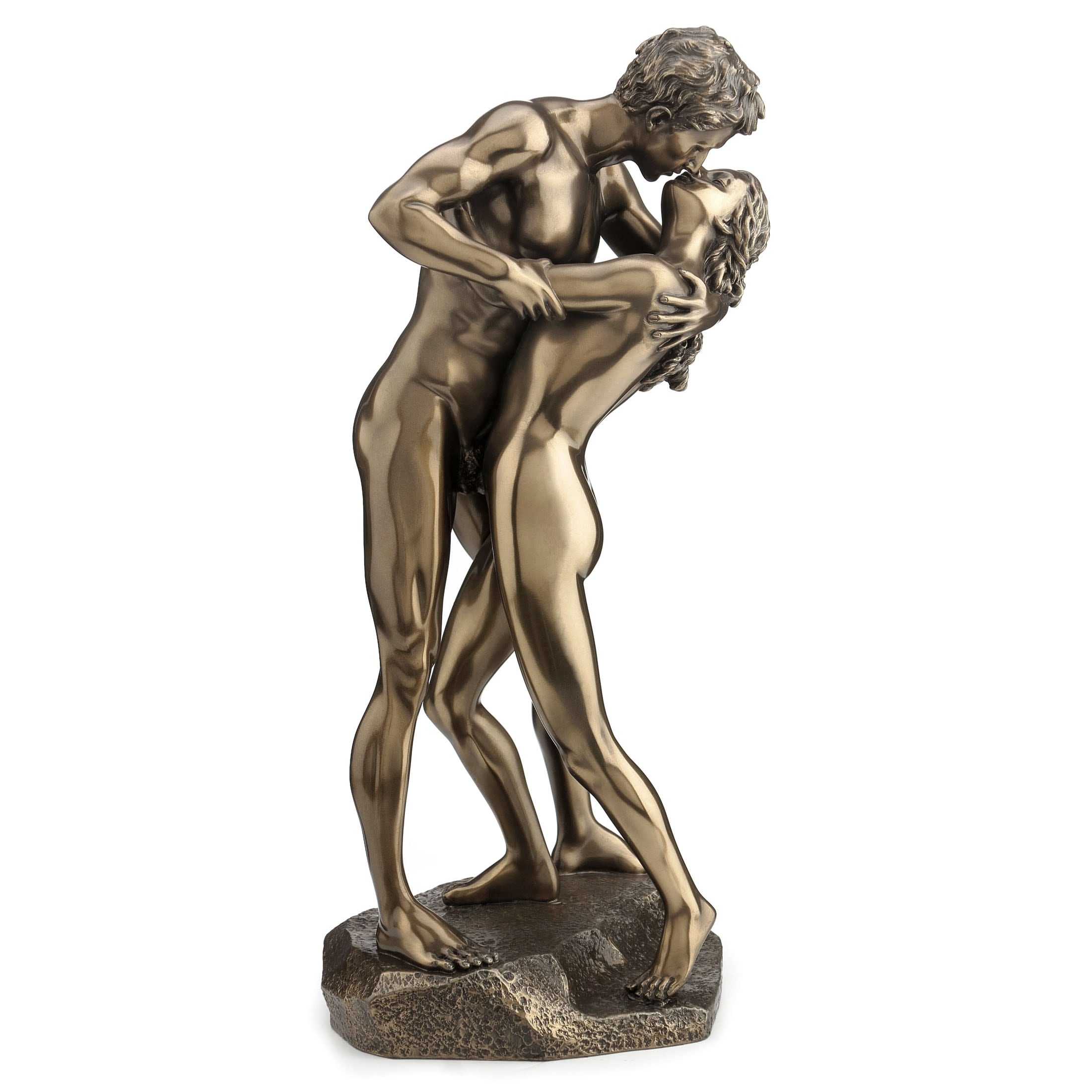 11.42 in H The Kiss Standing Poly Resin