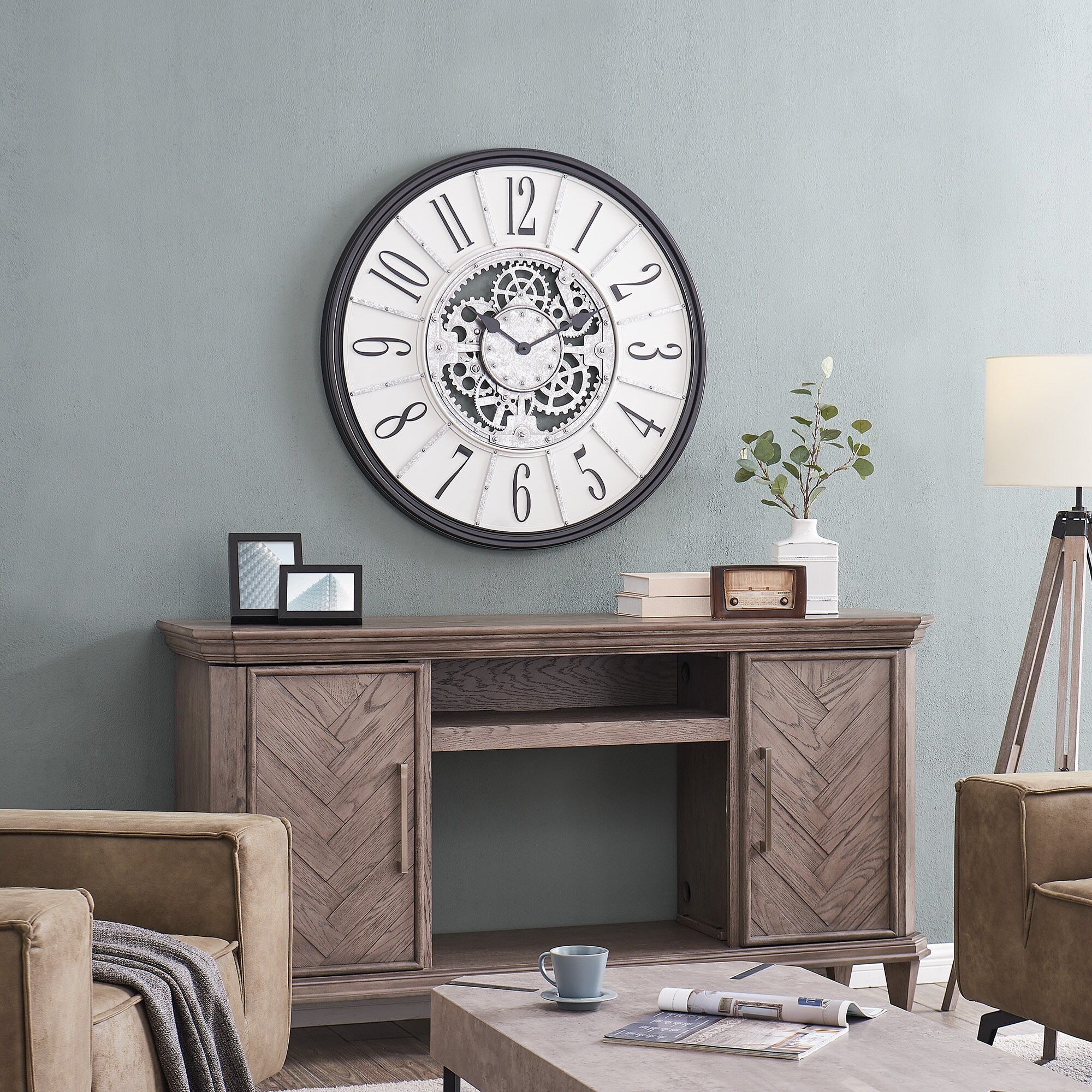 Shop Black Friday Deals On Firstime Co Montevello Farmhouse Gears Clock Plastic 36 X 2 X 36 In American Designed 36 X 2 X 36 In Overstock 31804809
