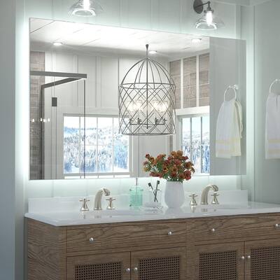 KEONJINN LED Backlit Bathroom Vanity Wall Mirror Adjustable 3 Color Lights