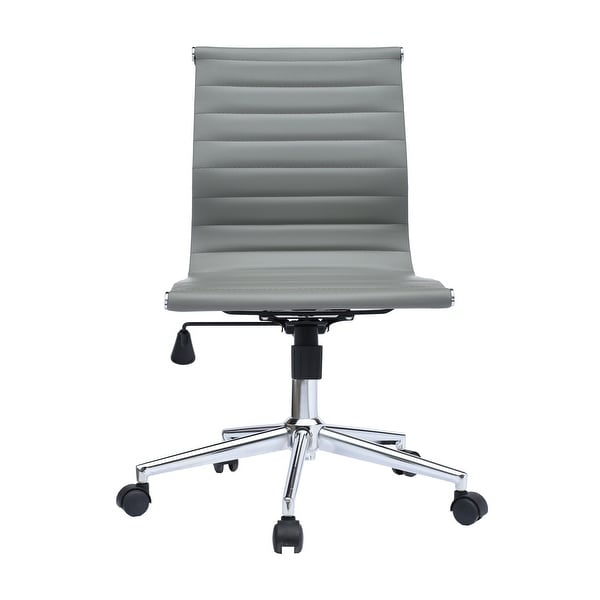 armless grey office chair