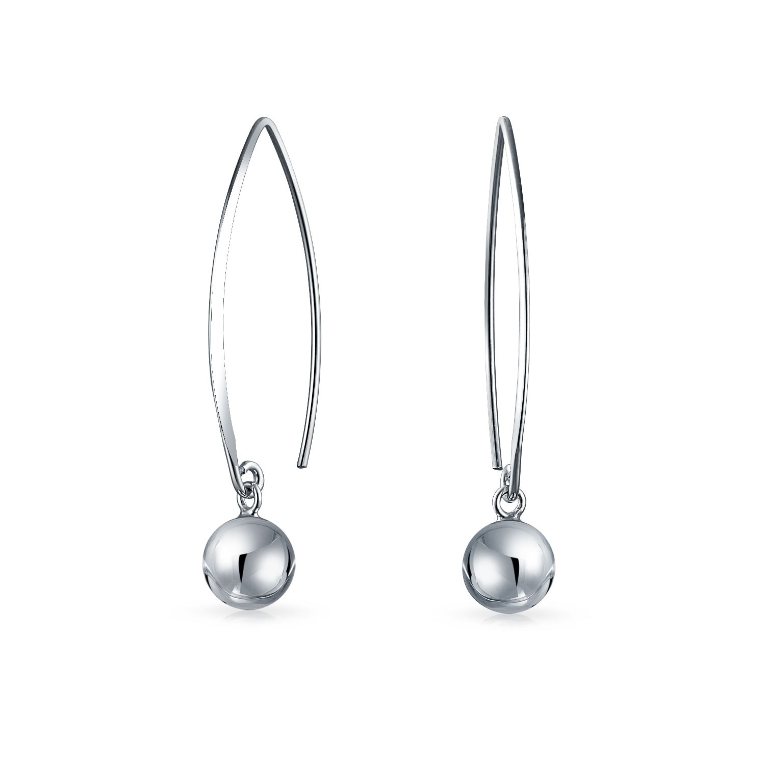 STERLING SILVER EARRING EAR WIRES DROP EARRINGS LARGE