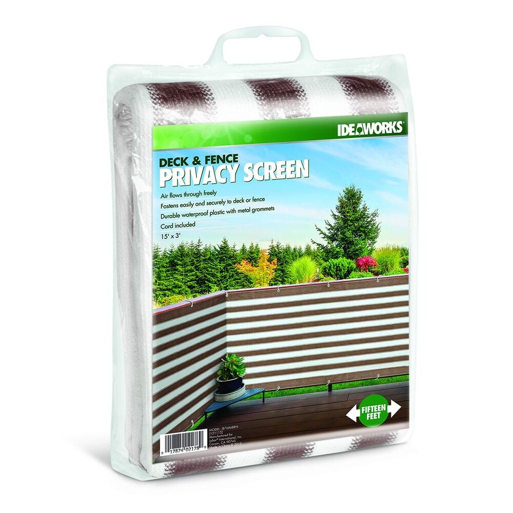 Ideaworks Deck Fence Privacy Screen Brown On Sale Overstock 27964490