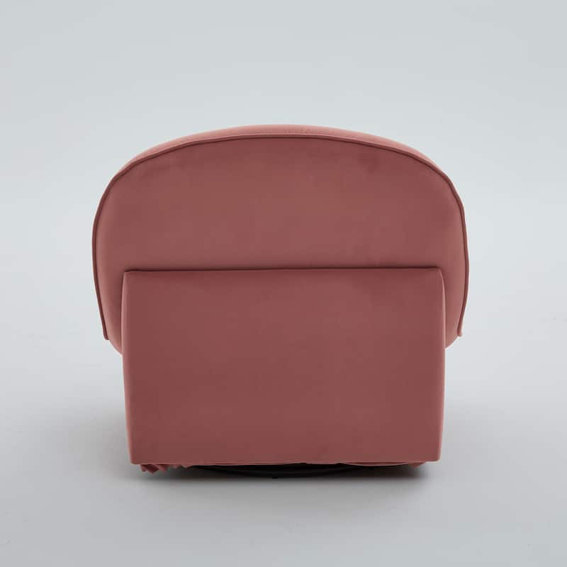 Pumpkin-Shaped Swivel Chair, 360-Degree Swivel Accent Chair for Living Room Bedroom Office