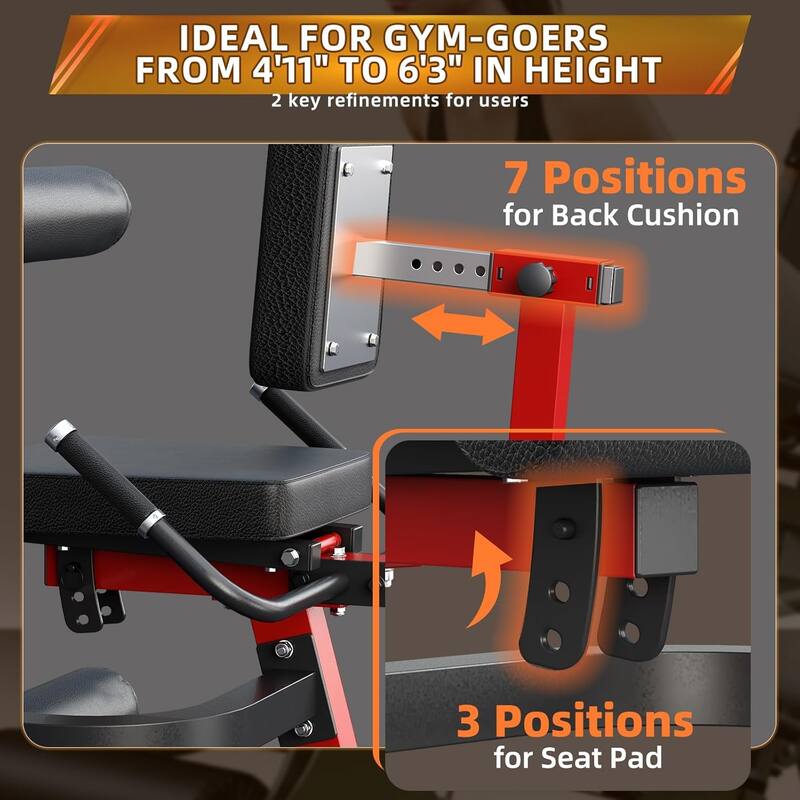 AECOJOY Leg Extension and Curl Lower Body Workout Machine, Heavy Duty Adjustable Leg Rotary Extension