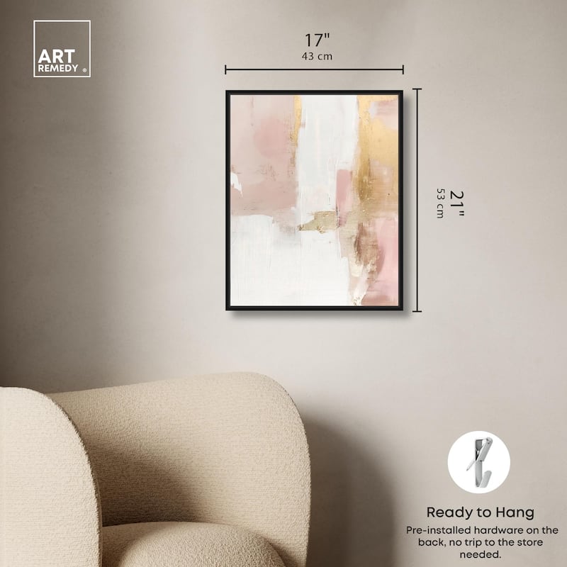 Blush Gold Shimmer I Canvas by Art Remedy