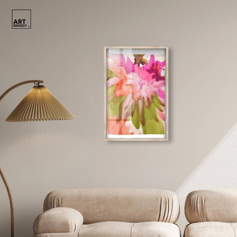 Vibrant Fluidity Floral IV Shadowbox by Art Remedy