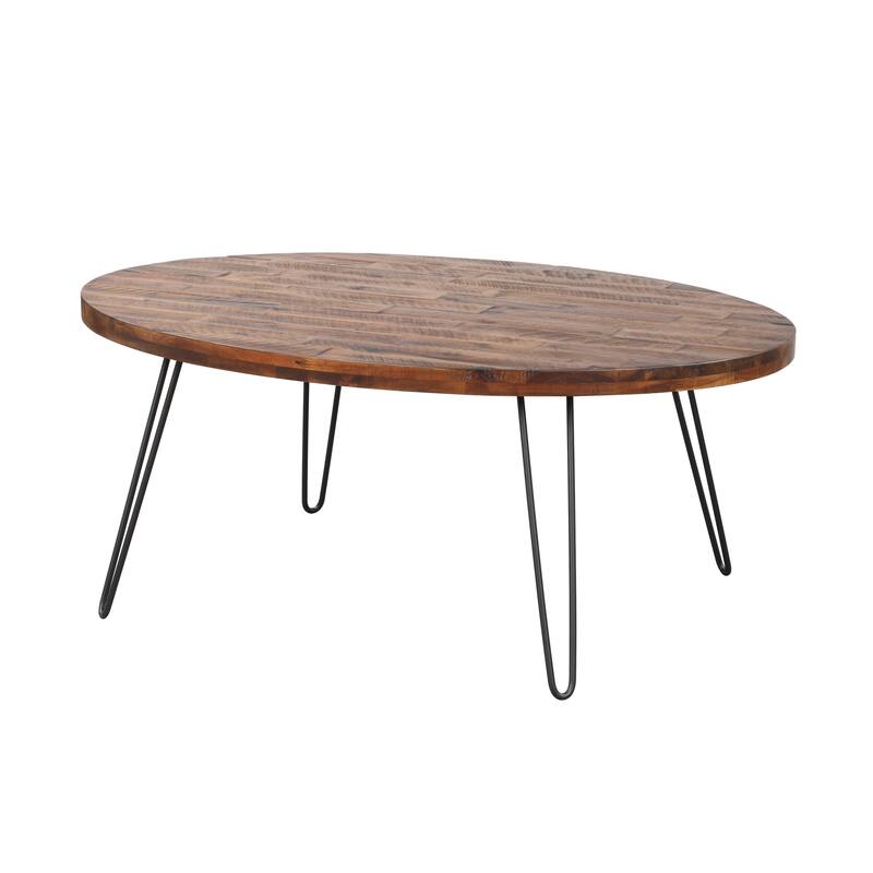 Raffles 44" Wood Oval Cocktail Table