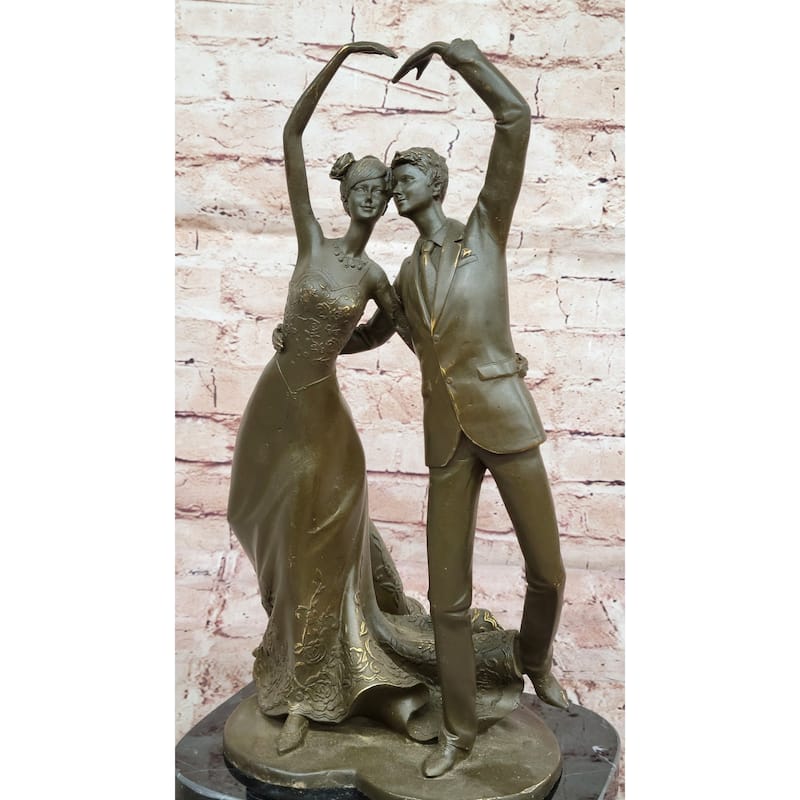 Dancing Couple Bronze Sculpture – Wedding Or Love Theme Art