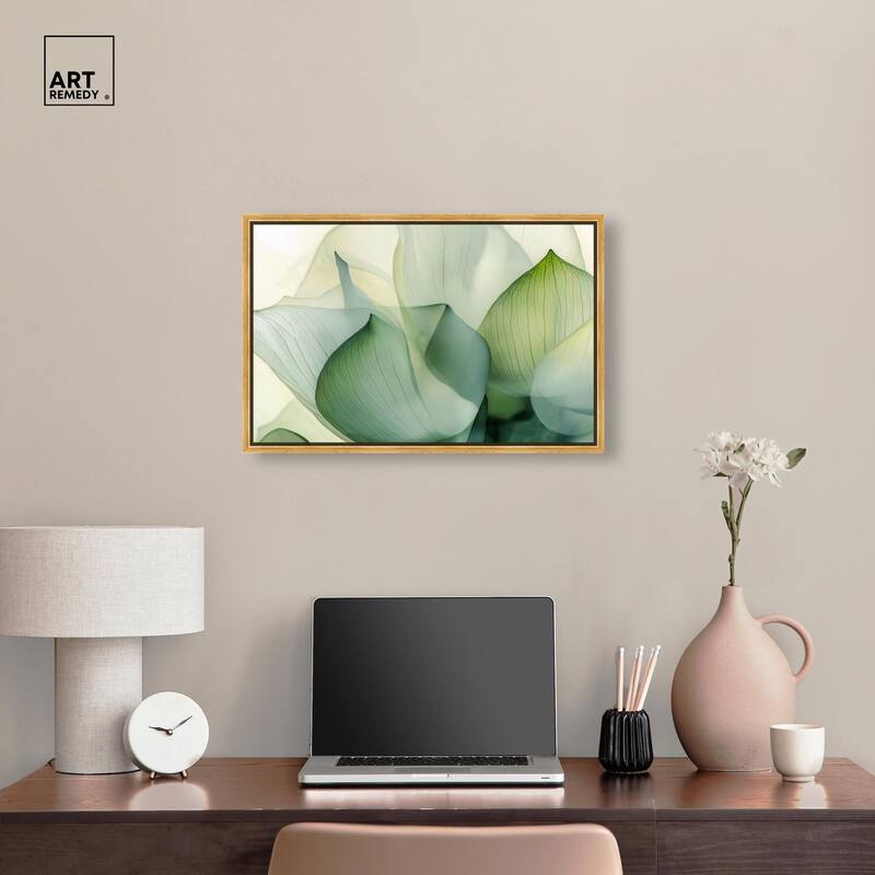 Translucent Floral Layers Canvas by Art Remedy