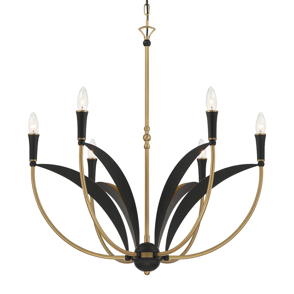 Minka Lavery 5696 Miller 6 Light 29" Wide Taper Candle Style