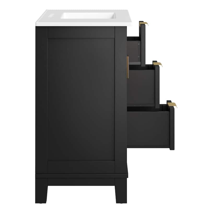 Dixie 36" Solid Wood Bathroom Vanity Cabinet