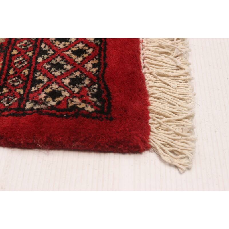 ECARPETGALLERY Hand-knotted Peshawar Bokhara Red Wool Rug - 5'7 x 8'3