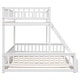 preview thumbnail 11 of 22, Solid Wood Bunk Bed with Ladder and Fence Guardrails, Twin XL over Queen Size Floor Bunk Bedframe with Slats Support