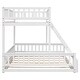 preview thumbnail 22 of 22, Twin XL over Queen Bunk Bed with Ladder and Guardrails, Convertible Bunk Bed Frame, Floor Bunk Bed with Slats Support