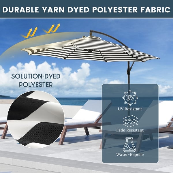 bally 10 ft. cantilever hanging patio umbrella Weller 10-foot Offset Cantilever Hanging Patio Umbrella - On Sale - Bed  Bath & Beyond