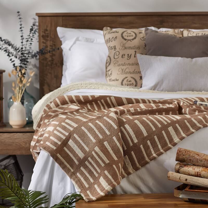 DII Dusty Lilac Urban Jacquard Throw