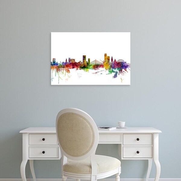 Easy Art Prints Michael Tompsett's 'Liege Belgium Skyline' Premium Canvas Art