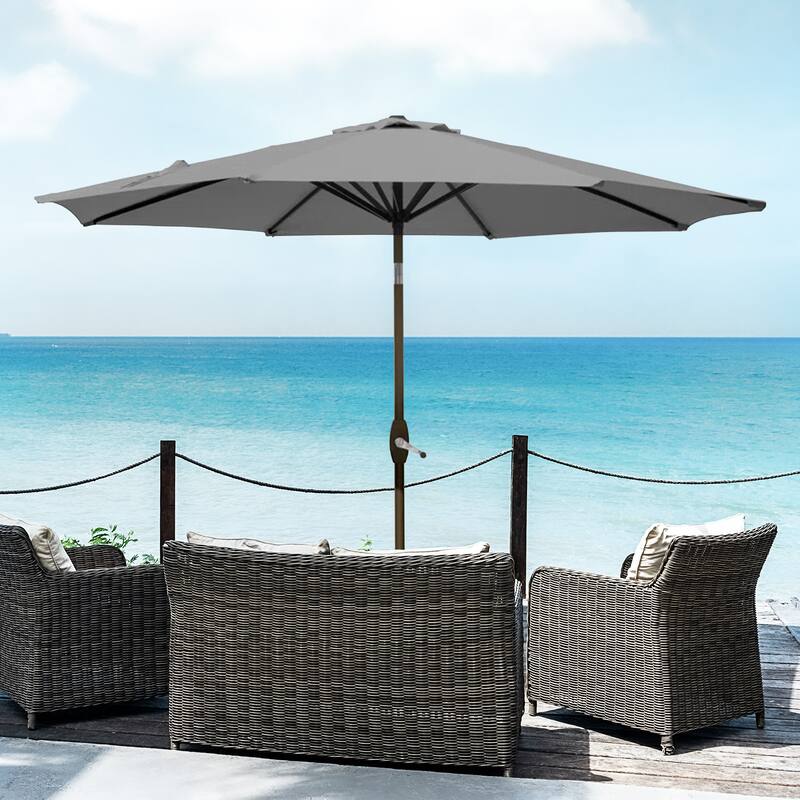 Holme 9-foot Steel Market Patio Umbrella with Tilt-and-Crank