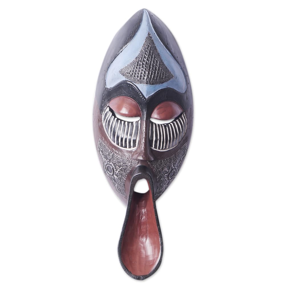 Novica Handmade Ancestral Chant African Wood Mask