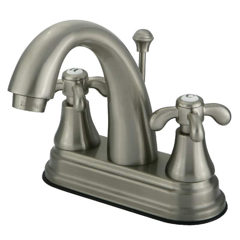 Kingston Brass French Country 1.2 GPM Centerset Bathroom Faucet with - Brushed Nickel