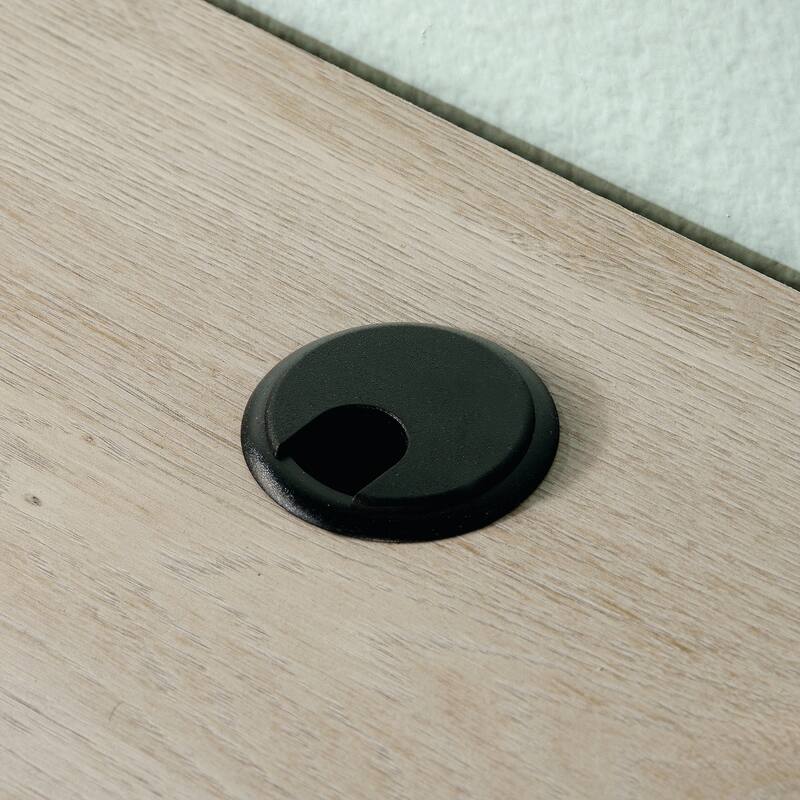 Engineered Wood Coastal Credenza with Cabinets and Shelves, Gray - 65.12" W × 21.89" D × 30.00" H