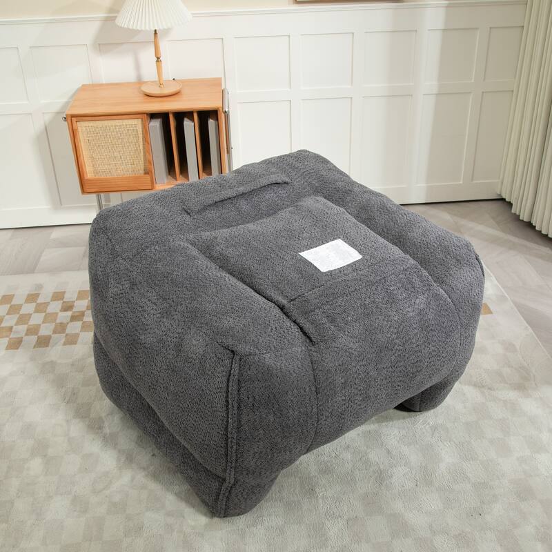 GDFStudio - COOLMORE Boucle Bean Bag Chair with Memory Foam Filling for Ultimate Comfort