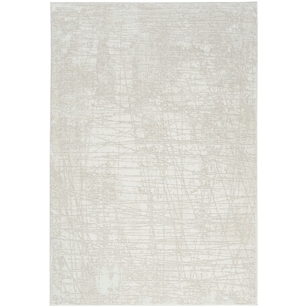 slide 2 of 16, Nourison Home Texture Indoor only Cream / Ivory Abstract Area Rug