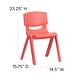 preview thumbnail 29 of 44, 2 Pack Plastic Stack School Chair with 13.25"H Seat, K-2 School Chair