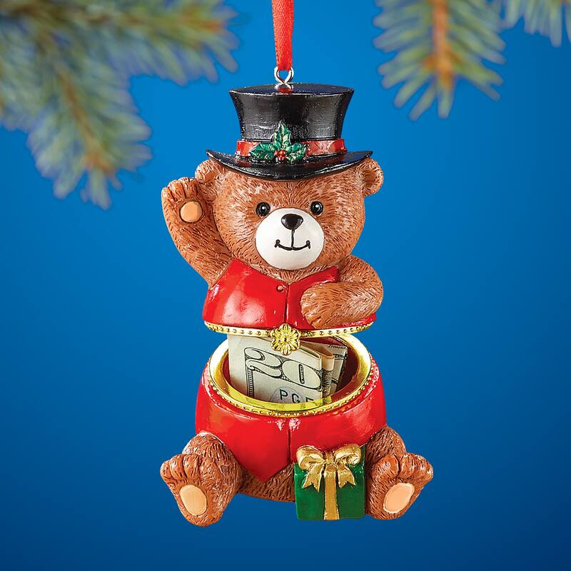 Animal Christmas Ornament Trinket Boxes - 5.130 x 4.000 x 3.880