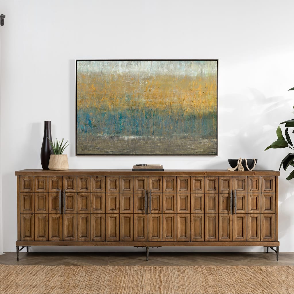 Classic Home Willmark 6-Door Reclaimed Pine Wood Sideboard Buffet