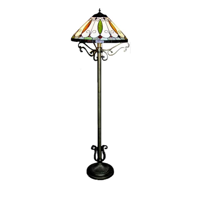 Tiffany-style Curly Floor Lamp